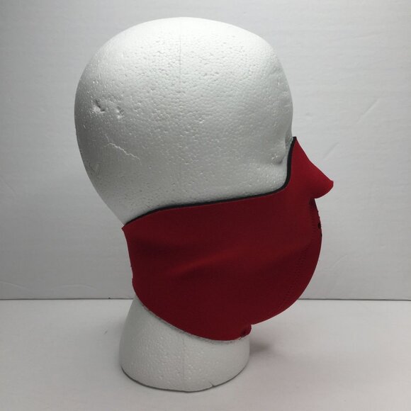Vintage 80s Adult Red Neoprene Ski Face Mask Snowboard Snow Size Medium - Picture 5 of 14